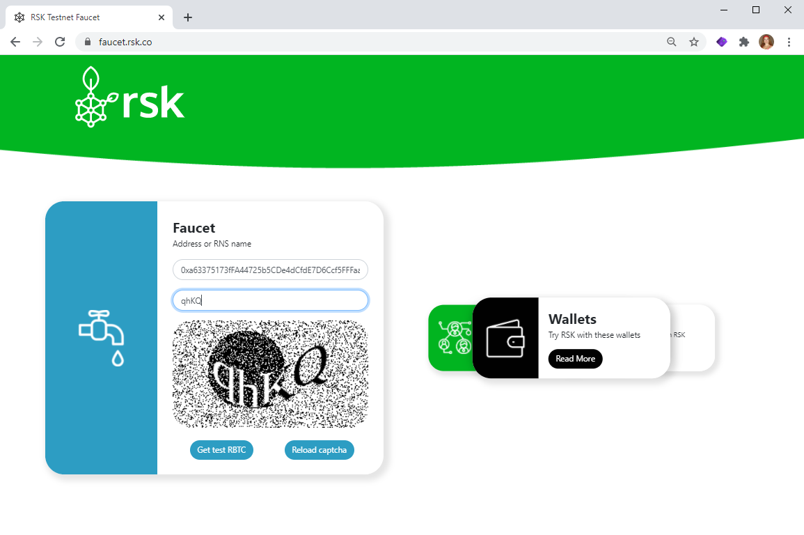RSK Faucet - RSK Academy